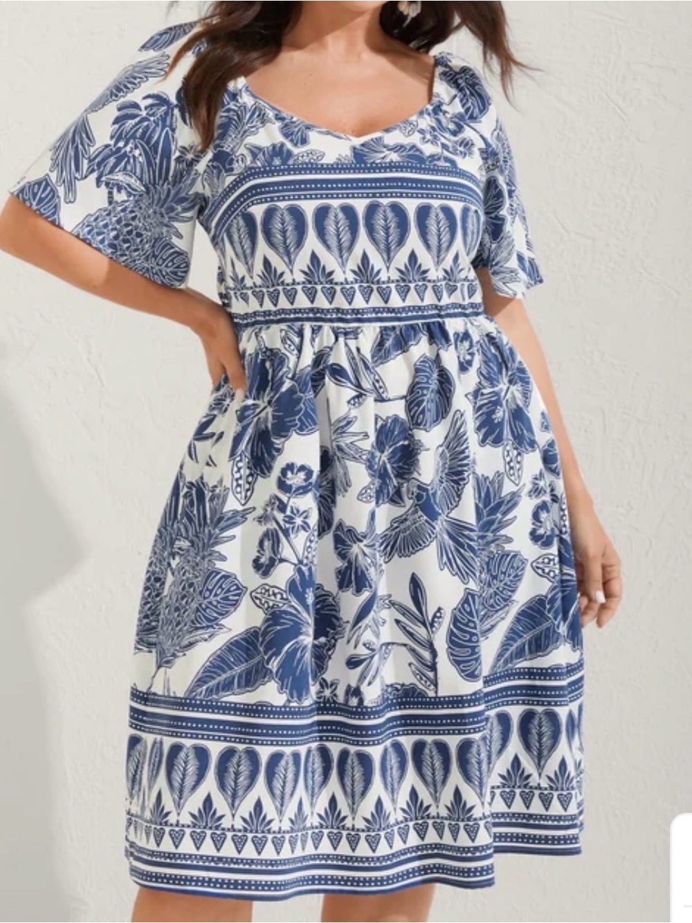 BloomChic Blue & White Floral Sundress